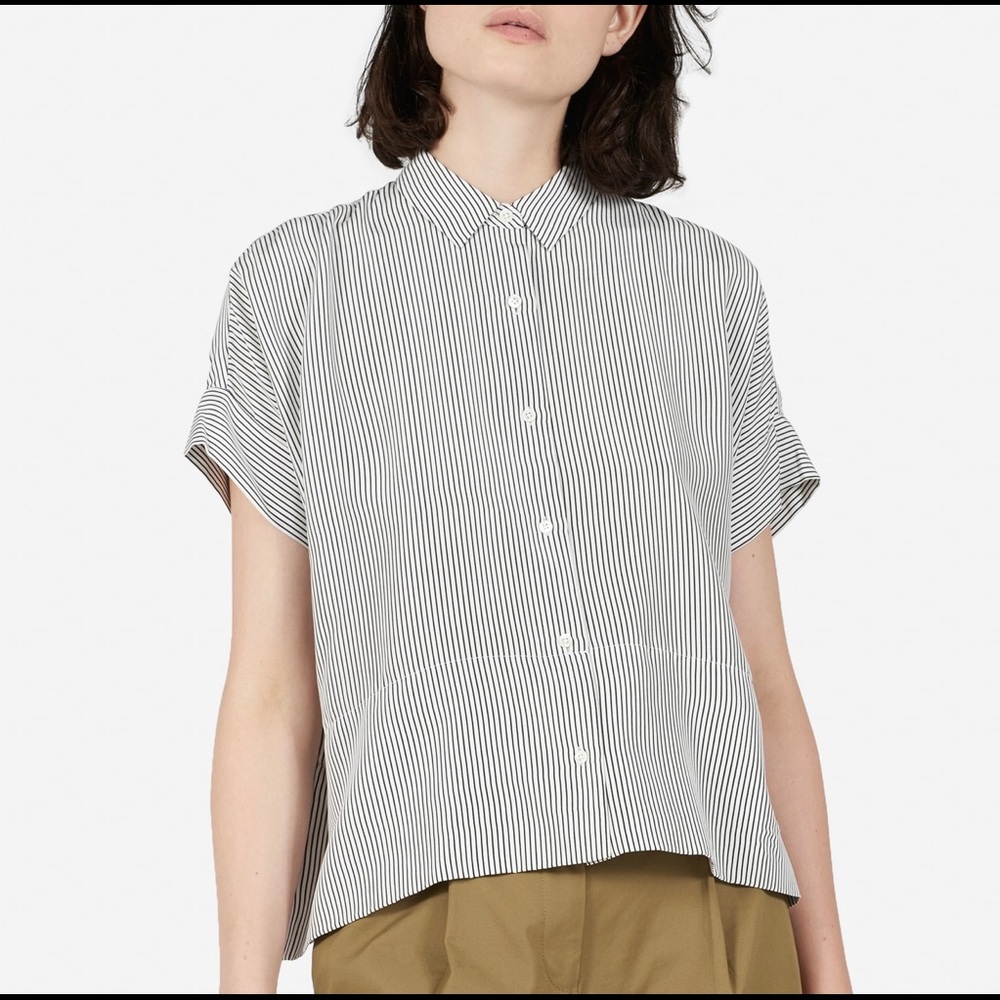 Everlane The Silk Short-Sleeve Square Shirt